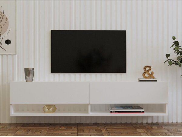 Fehér TV-állvány 141x31x30 cm Arges – Kalune Design