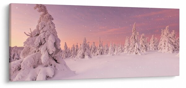 Kép - Fák a hótakaró alatt (120x50 cm)