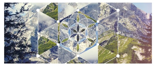 Kép - Geometriai ábra (120x50 cm)