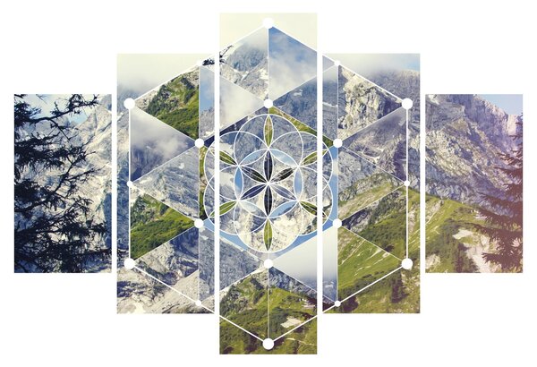 Kép - Geometriai ábra (150x105 cm)
