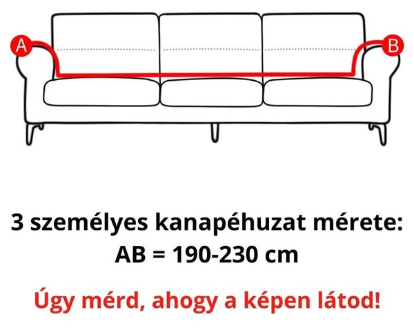 Kanapé Huzat (bársonyos, 3 személyes, kapucsínó)