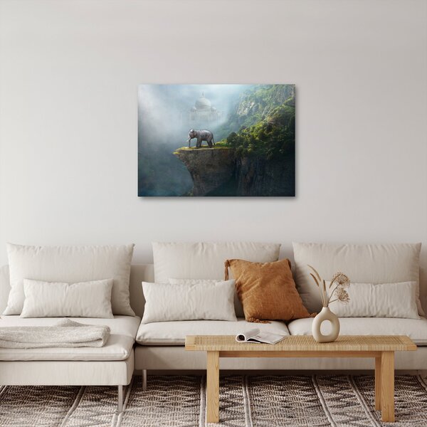 Kép - Az elefánt a Taj Mahal tetején (70x50 cm)