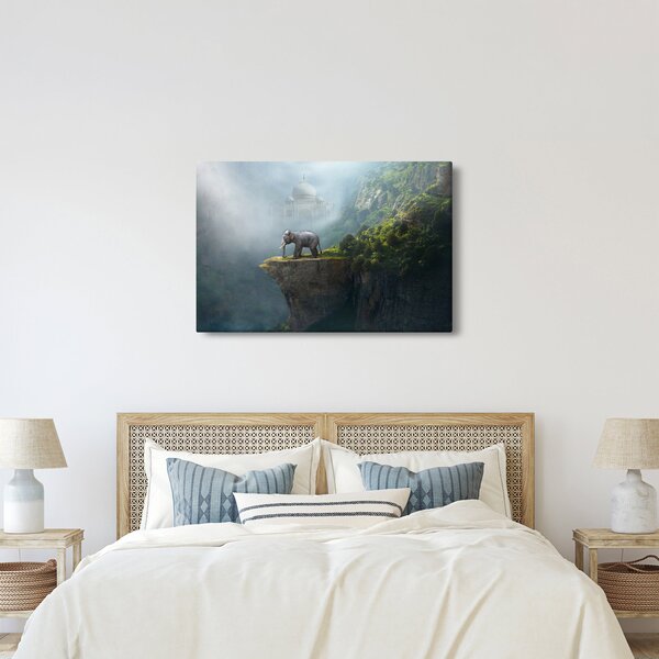 Kép - Az elefánt a Taj Mahal tetején (90x60 cm)