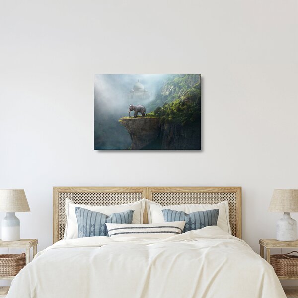 Kép - Az elefánt a Taj Mahal tetején (70x50 cm)