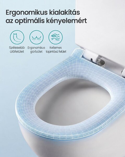 D alakú WC-ülőke lecsapódásgátlóval és gyorskioldóval, fehér
