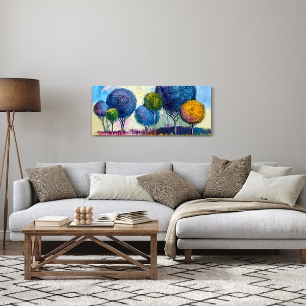 Kupolafák képe, olajfestmény (120x50 cm)