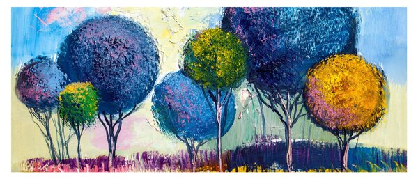 Kupolafák képe, olajfestmény (120x50 cm)