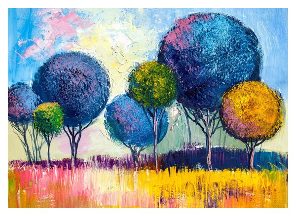 Kupolafák képe, olajfestmény (70x50 cm)