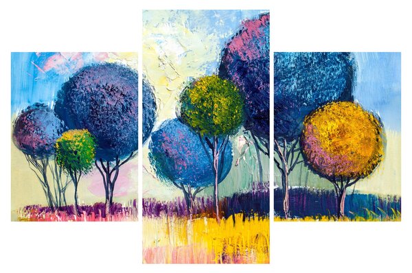 Kupolafák képe, olajfestmény (90x60 cm)