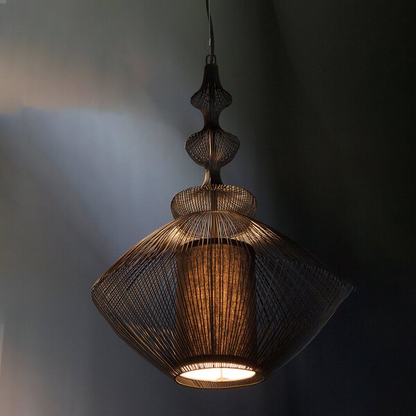 Függőlámpa Forestier, Opium, dimmable, Fekete, Nappali, Fém, Dizájn