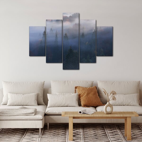 Kép - erdő a ködben, Carpathians, Ukraina (150x105 cm)