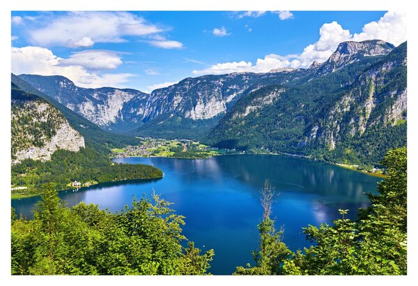 Kép - Hallstatt tó, Hallstatt, Austria (90x60 cm)