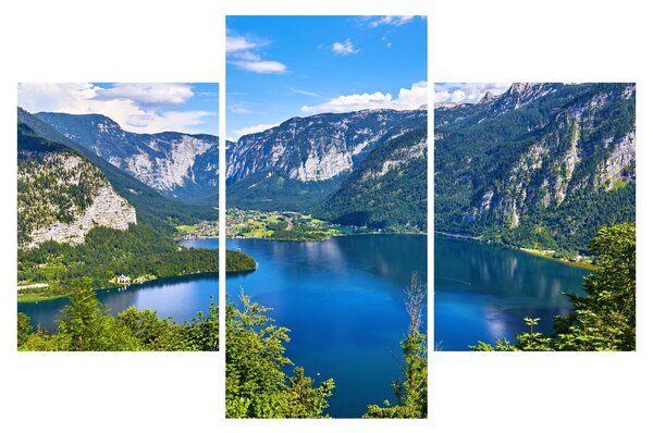 Kép - Hallstatt tó, Hallstatt, Austria (90x60 cm)