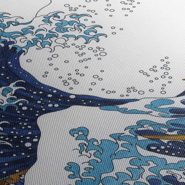 Kép - japán rajz, hullámok (70x50 cm)