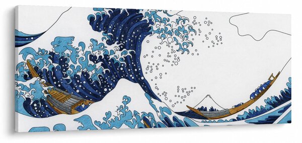 Kép - japán rajz, hullámok (120x50 cm)