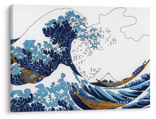 Kép - japán rajz, hullámok (70x50 cm)
