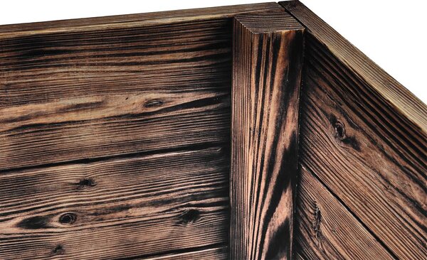 ATMOWOOD Fa magaságyás 80 x 60 x 20 cm - égetett felület