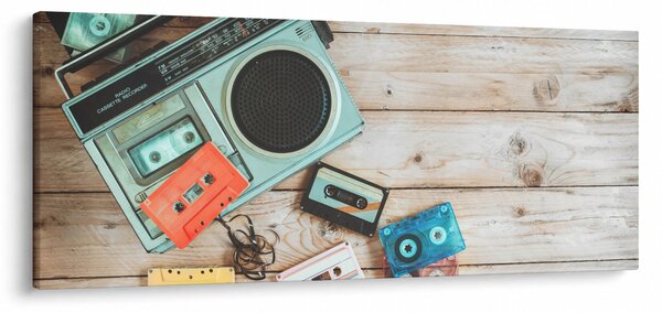 Kép - retro rádió (120x50 cm)