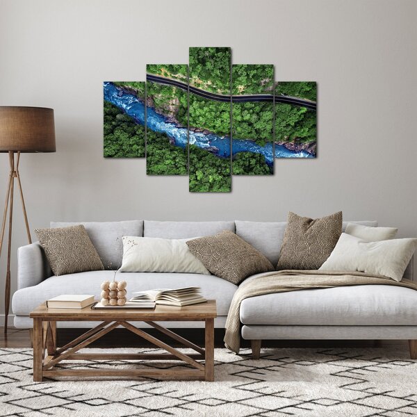 Kép - folyó a hegyek között, Kaukázus, Oroszország (150x105 cm)