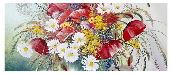 Egy váza képe vadvirágokkal (120x50 cm)