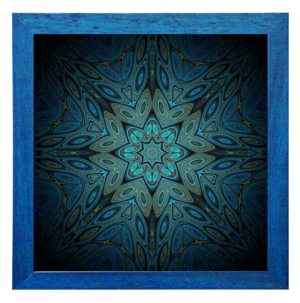 Brüsszel mandala képkeret kék