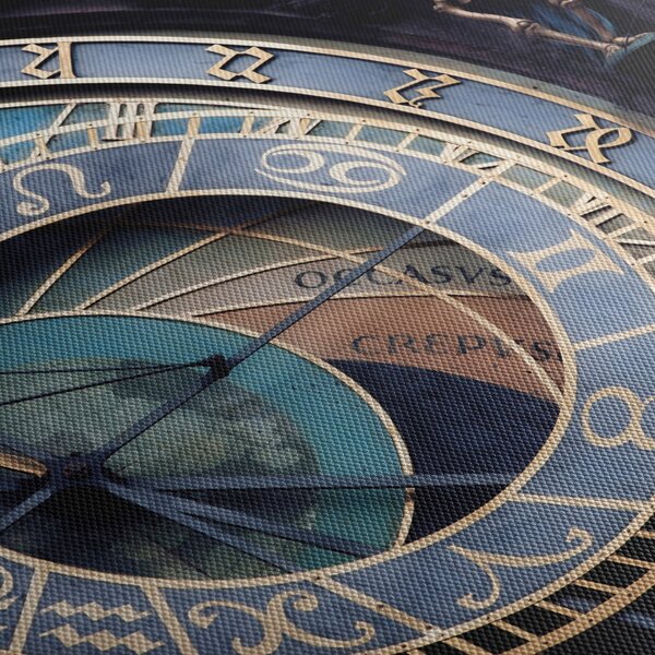 Kép - Orloj, Prága (órával) (90x30 cm)