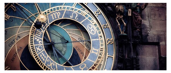 Kép - Orloj, Prága (120x50 cm)
