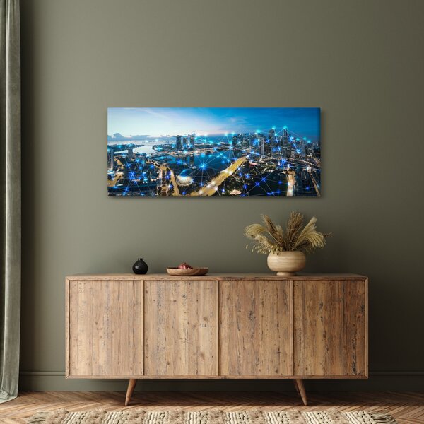 Kép - Városhálózat (120x50 cm)