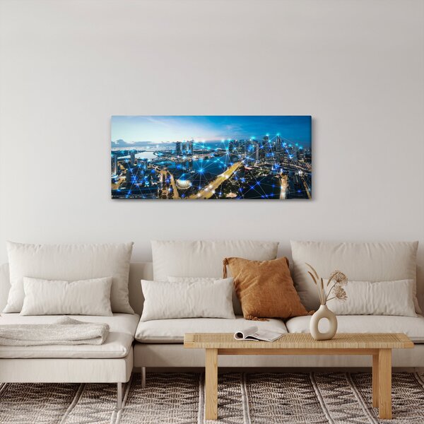 Kép - Városhálózat (120x50 cm)