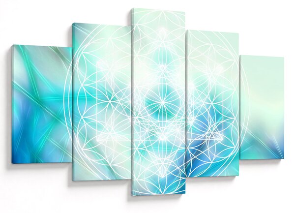 Kép - Merkaba türkiz háttérrel (150x105 cm)