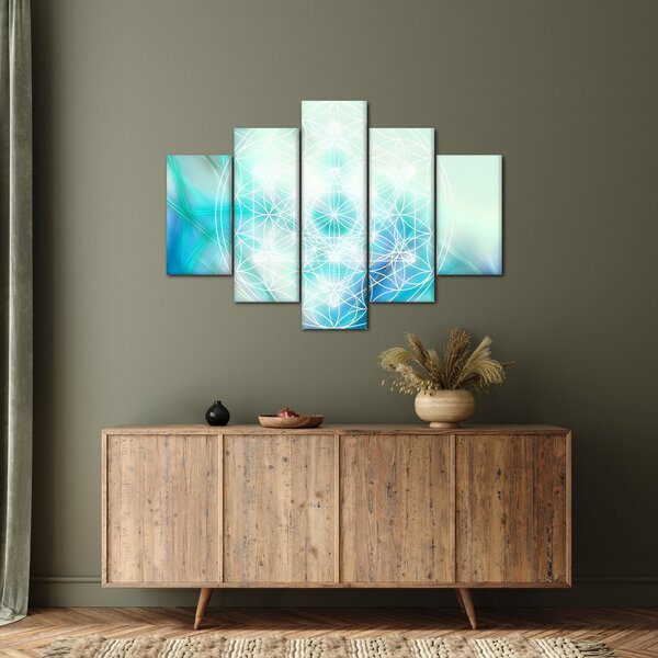 Kép - Merkaba türkiz háttérrel (150x105 cm)