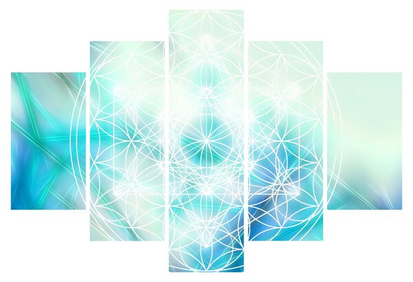 Kép - Merkaba türkiz háttérrel (150x105 cm)