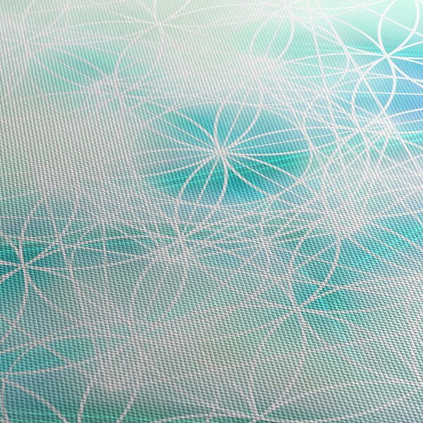 Kép - Merkaba türkiz háttérrel (90x60 cm)