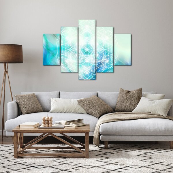 Kép - Merkaba türkiz háttérrel (150x105 cm)