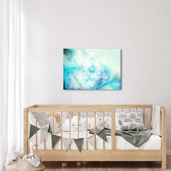 Kép - Merkaba türkiz háttérrel (70x50 cm)