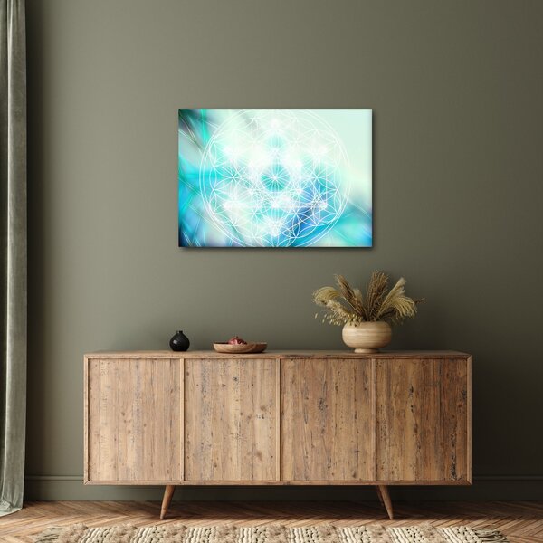 Kép - Merkaba türkiz háttérrel (70x50 cm)