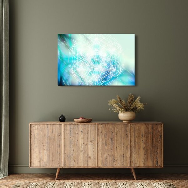 Kép - Merkaba türkiz háttérrel (90x60 cm)