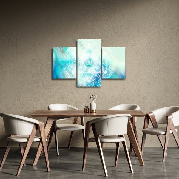 Kép - Merkaba türkiz háttérrel (90x60 cm)