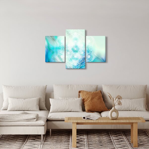 Kép - Merkaba türkiz háttérrel (90x60 cm)