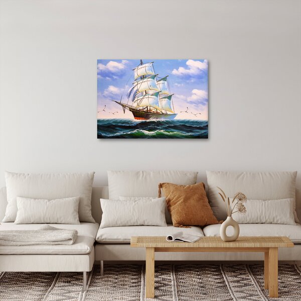 Kép egy hajóról a hullámokon (70x50 cm)