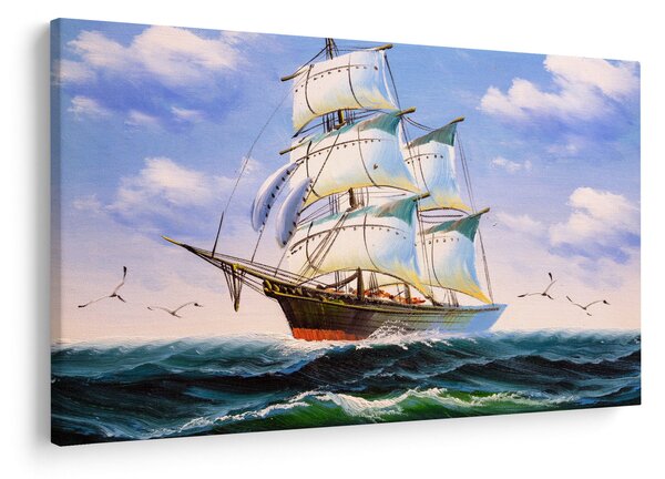 Kép egy hajóról a hullámokon (90x60 cm)