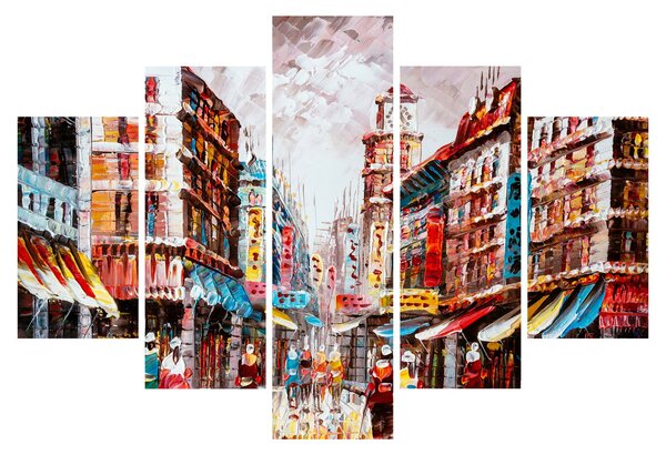 Kép - Hong Kong, olajfestmény (150x105 cm)