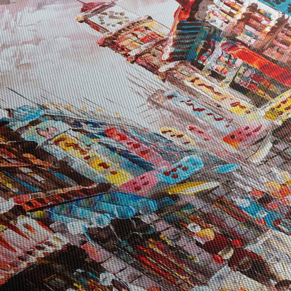 Kép - Hong Kong, olajfestmény (90x60 cm)