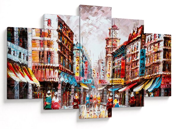 Kép - Hong Kong, olajfestmény (150x105 cm)