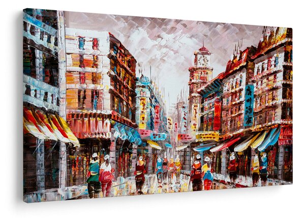Kép - Hong Kong, olajfestmény (90x60 cm)