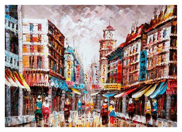 Kép - Hong Kong, olajfestmény (70x50 cm)