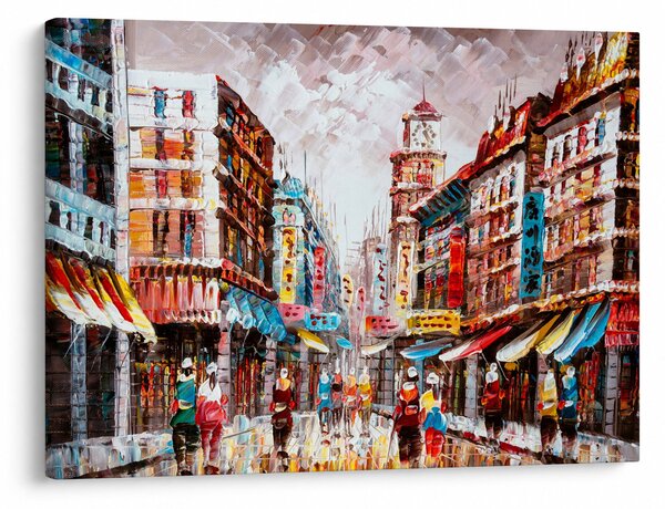 Kép - Hong Kong, olajfestmény (70x50 cm)