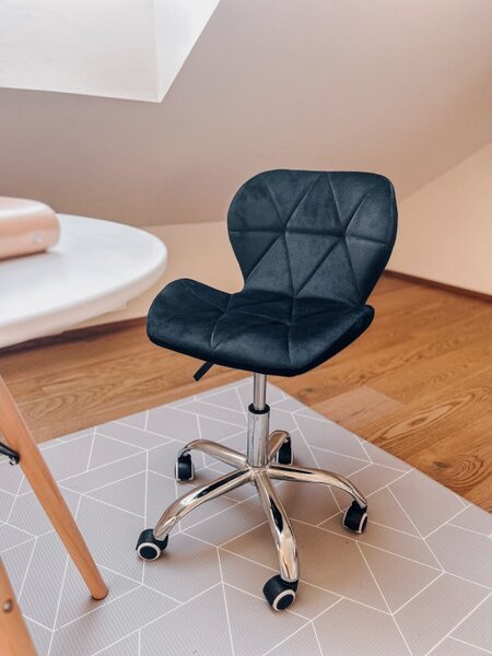 Dolgozószobai szett – összecsukható íróasztal ZARIMO 80×40 cm sonoma tölgy + irodai szék AVOLA VELVET fekete