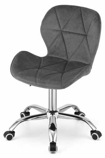 Dolgozószobai szett – összecsukható íróasztal ZARIMO 80×40 cm fekete + irodai szék AVOLA VELVET szürke