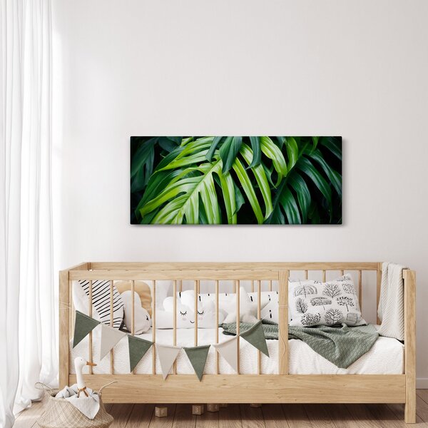 Kép - trópusi levelek (120x50 cm)